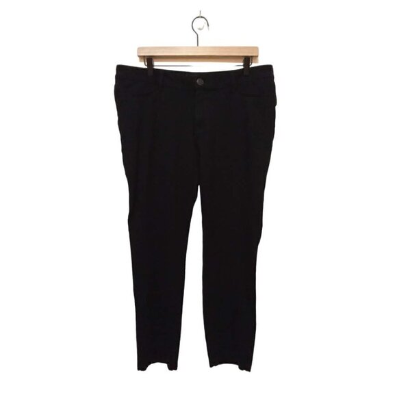Seven7 Black Skinny Leg Ponte Stretch Mid Rise Pants Sz 16 - Picture 1 of 7